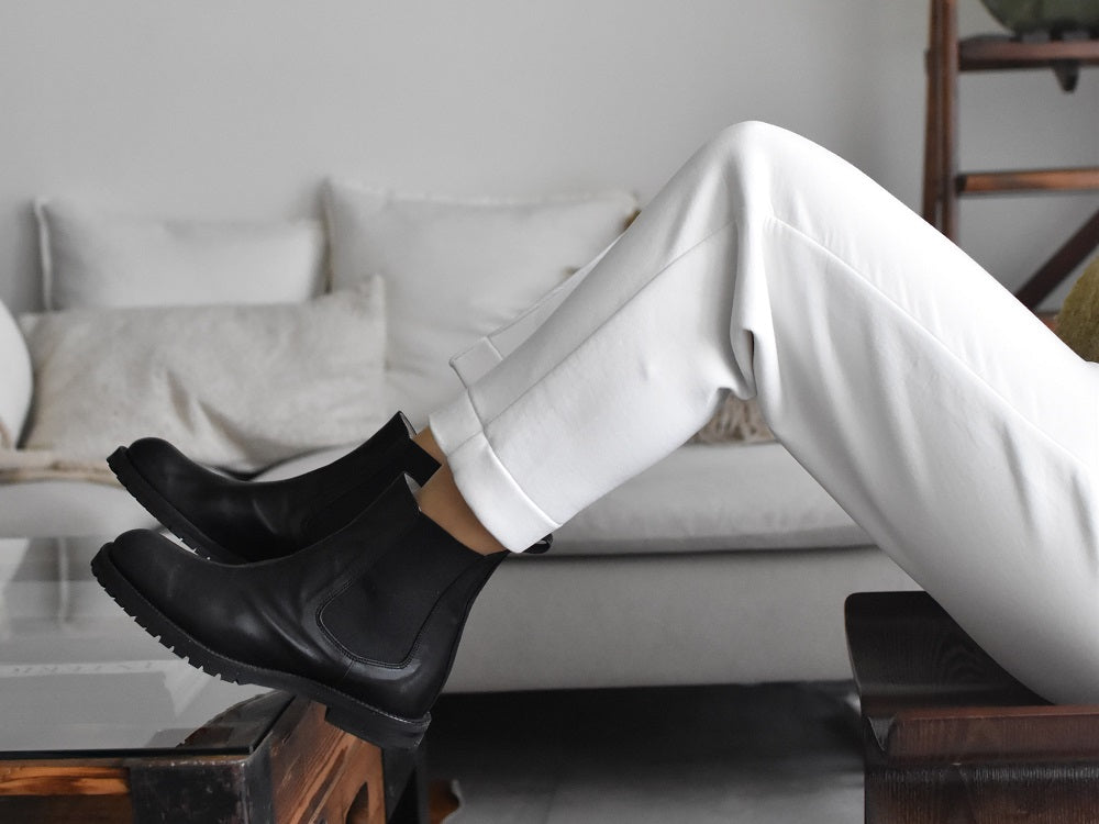 00001　ラウンドトウサイドゴアショートブーツ　AL2517SB　Black　　木型No.G1913