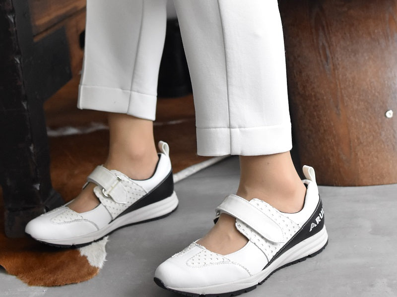 0001　Wingtip One Strap Velcro Sneakers　AL2525SN  Whitecombi　木型 . F1888