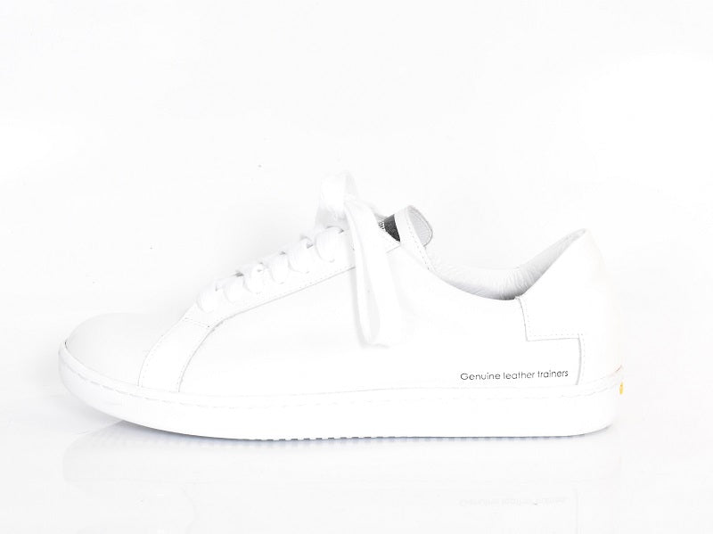 0001　ラウンドトウレースアップレザースニーカー　AL2025SN  White/White　木型 . B820