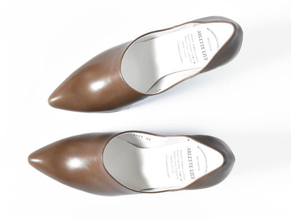 004  ポインテッドセパレートパンプス　AL2231P  Khaki　　木型No.X1395