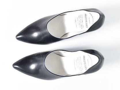 004  ポインテッドセパレートパンプス　AL2231P  Navy　　木型No.X1395