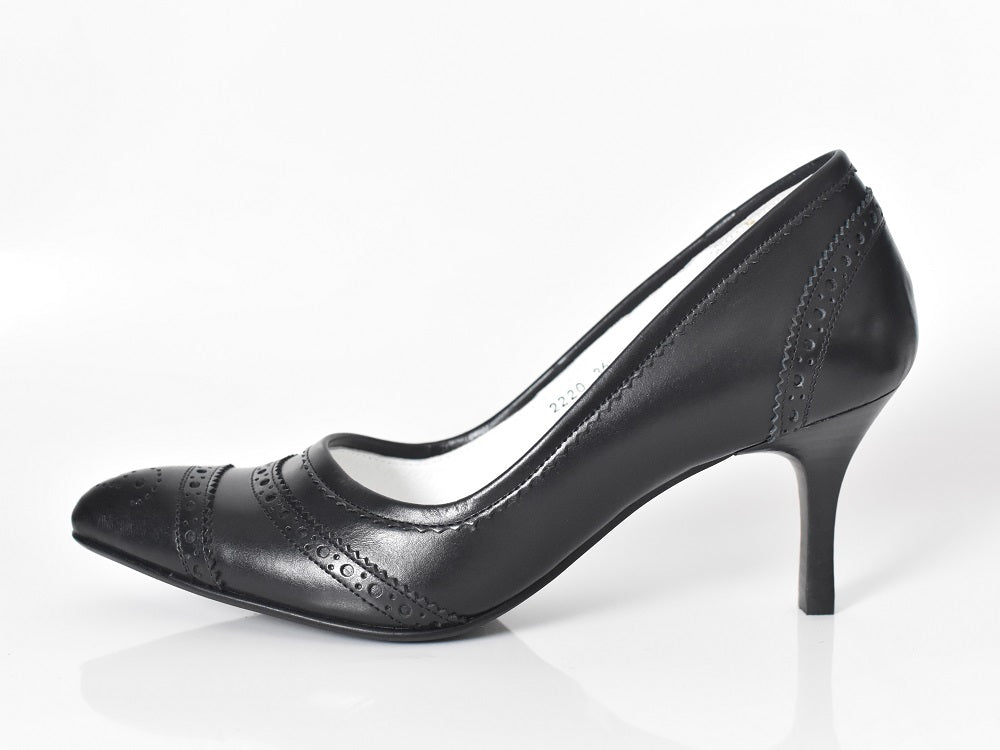 1020  ポインテッドクラシックパンプス  AL2220P  Black　　木型No.X1395