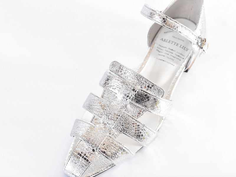 スクエアトウアンクルストラップグルカサンダル　AL2506S  Silverpaison　木型 . B819