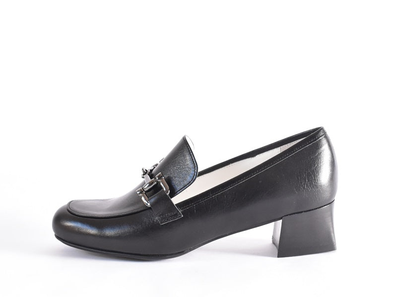 018  クラシックモカシンビットパンプス　AL2420P  Black　　木型No.H2546