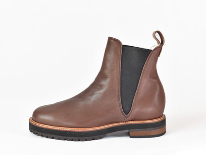 1033  プラットフォームサイドゴアショートブーツ  AL2228SB　Darkbrown　　木型No.C1813