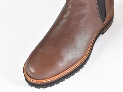 1033  プラットフォームサイドゴアショートブーツ  AL2228SB　Darkbrown　　木型No.C1813