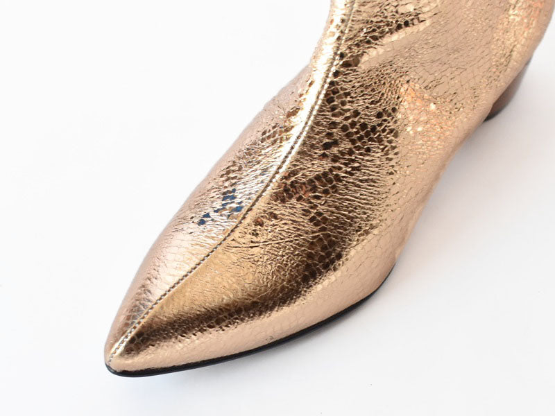 022  ポインテッドプレーンショートブーツ  AL2428B  Goldpaison　　木型No.HARVEST