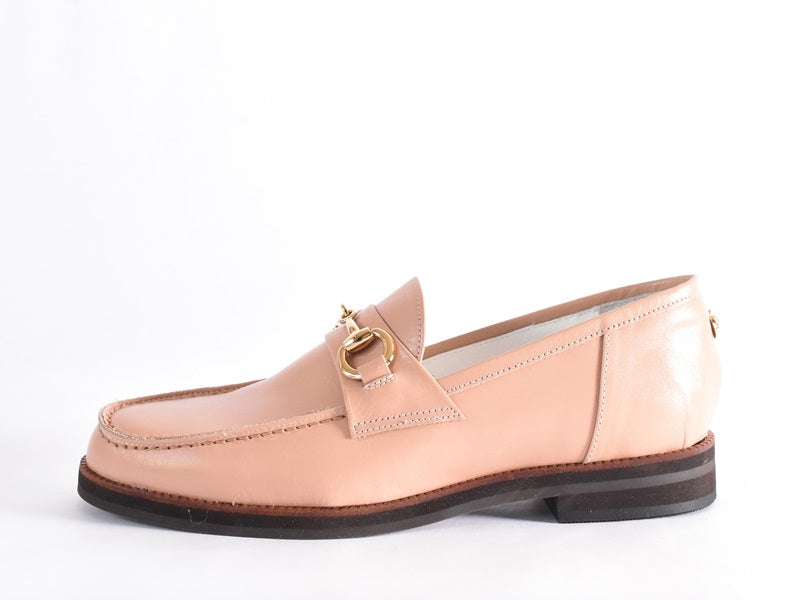 008  ラウンドトウビットローファー (スムース)　AL2103K Beige　　木型No.C1813