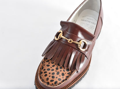 009  キルトタッセルローファー　AL2122K  Darkbrowncombi　　木型No.C1813