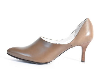 004  ポインテッドセパレートパンプス　AL2231P  Khaki　　木型No.X1395