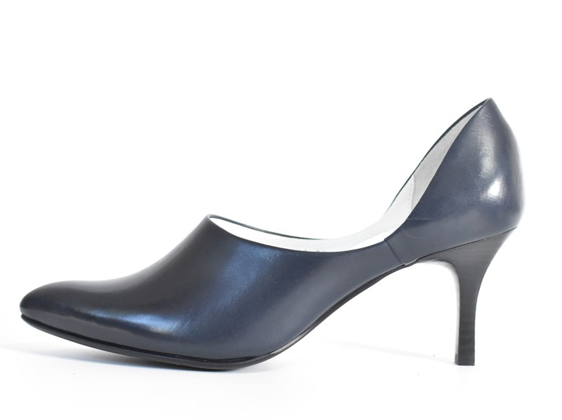 004  ポインテッドセパレートパンプス　AL2231P  Navy　　木型No.X1395