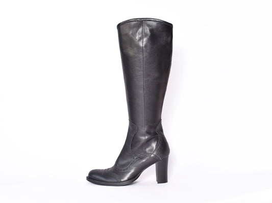 039  クラシックウイングチップメダリオンブーツ　AL1639LB　Black　　木型No.Z1060