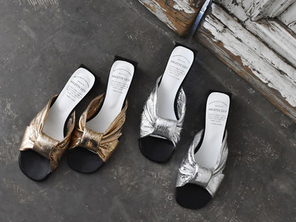 1025  ドレープクロストラップミュール　AL2409S　Goldpaison　　木型No.G1908H