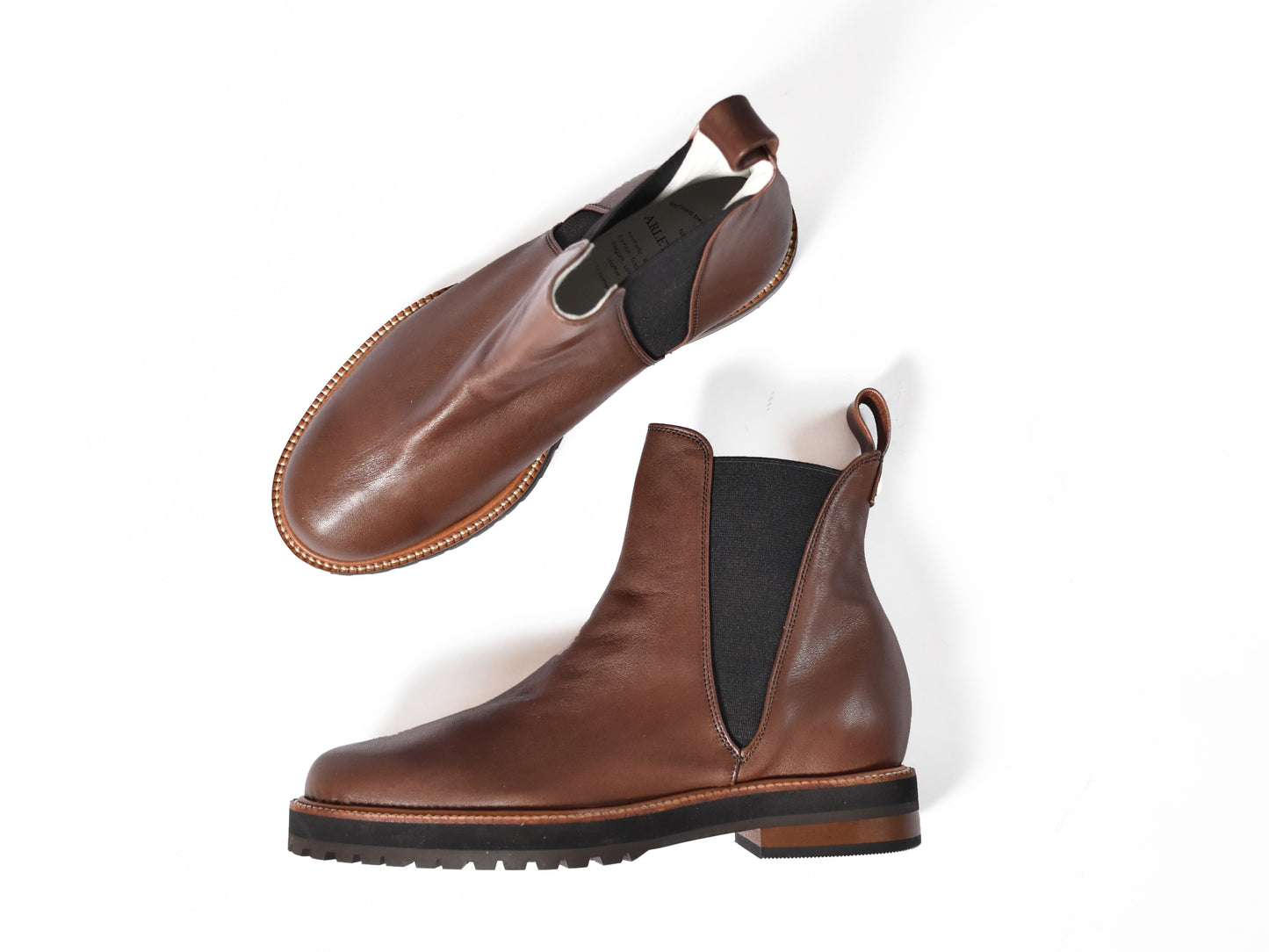 1033  プラットフォームサイドゴアショートブーツ  AL2228SB　Darkbrown　　木型No.C1813