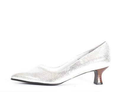 016  ポインテッドVカットパンプス　AL2418P   Goldlizard　　木型No.HARVEST