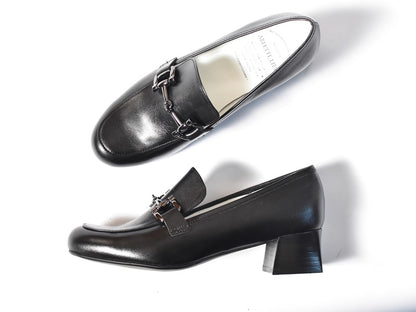 018  クラシックモカシンビットパンプス　AL2420P  Black　　木型No.H2546