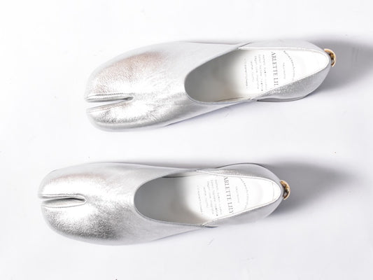 011  レザー足袋シューズ　AL2306TB  Silver　　木型No.G1908H