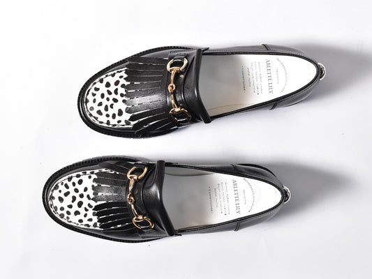 009  キルトタッセルローファー　AL2122K  Blackcombi　　木型No.C1813