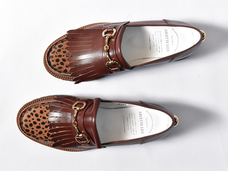 009  キルトタッセルローファー　AL2122K  Darkbrowncombi　　木型No.C1813