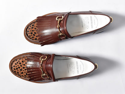 009  キルトタッセルローファー　AL2122K  Darkbrowncombi　　木型No.C1813