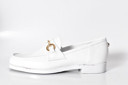 008  ラウンドトウビットローファー (スムース)　AL2103K  White　　木型No.C1813