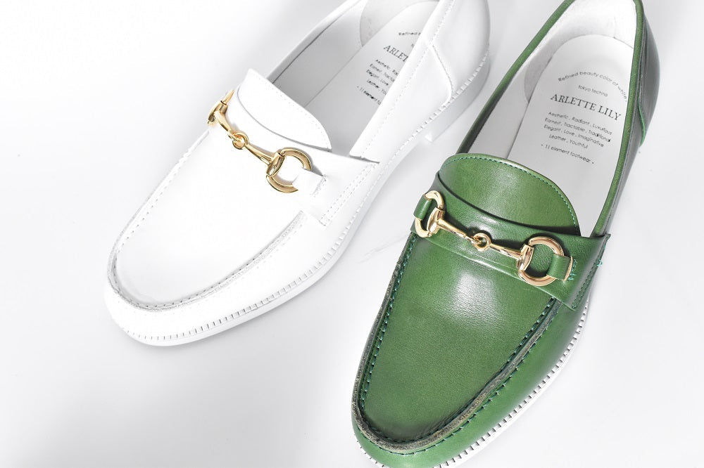 008  ラウンドトウビットローファー (スムース)　AL2103K  White　　木型No.C1813