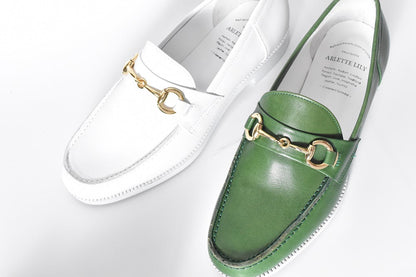 008  ラウンドトウビットローファー (スムース)　AL2103K  White　　木型No.C1813