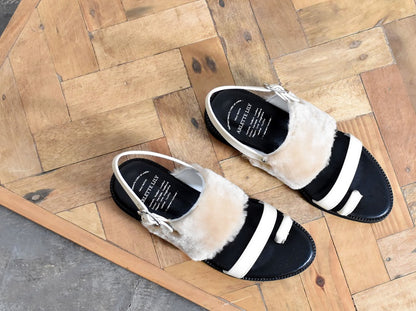 1024  異素材コンビバックベルトトングサンダル　AL2411S　Mouton　　木型No.S1642H