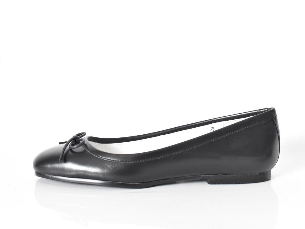 1017  スクエアカットバレエシューズ　AL2001K  Black　　木型No.A278