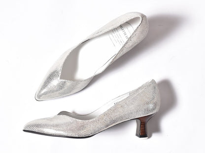 016  ポインテッドVカットパンプス　AL2418P   Goldlizard　　木型No.HARVEST