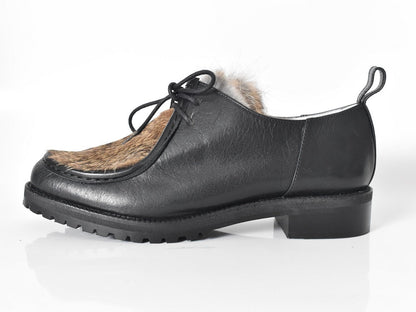 1001 チロリアンシューズ　AL1833K  Black/Rabbit　　木型No.H2546