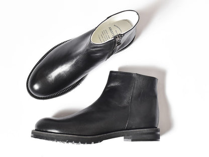 018  プレーンフラットエンジニアショートブーツ　AL2327SB　Black　　木型No.G1913