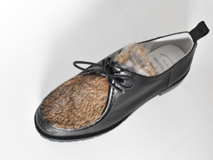 1001 チロリアンシューズ　AL1833K  Black/Rabbit　　木型No.H2546