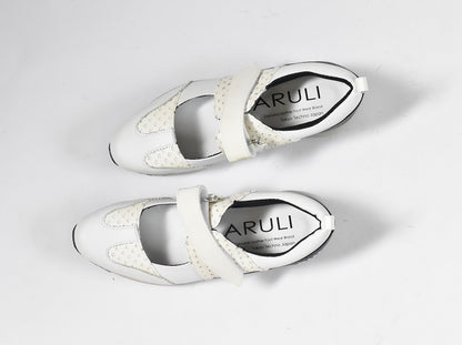 0001　Wingtip One Strap Velcro Sneakers　AL2525SN  Whitecombi　木型 . F1888