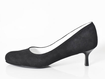 ラウンドトウプレーンパンプス　AL2304P Blacksuede　　木型No.H2546