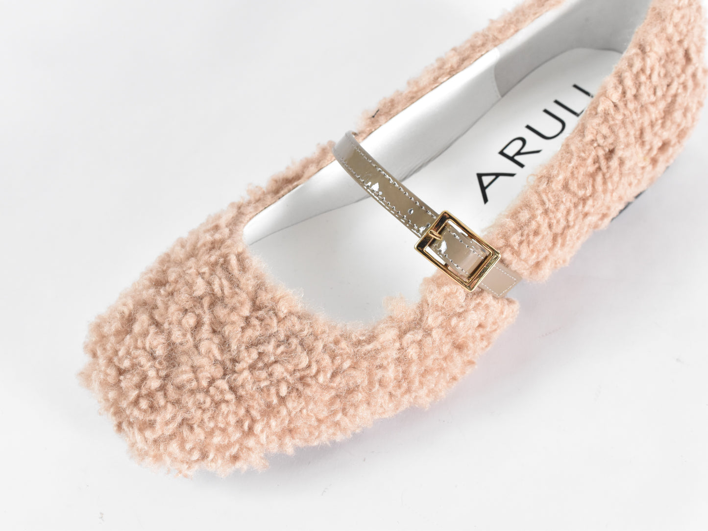 0001　スクエアモケモケメリージェーンシューズ　AL2521K  Ivorymokemoke　木型 . OGA