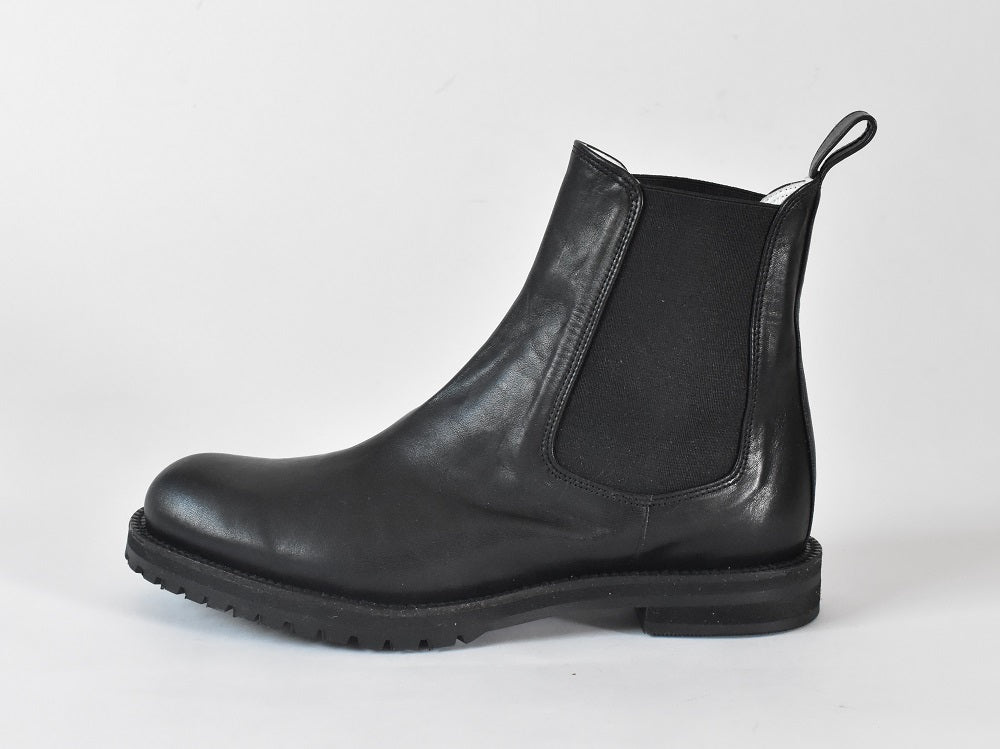 00001　ラウンドトウサイドゴアショートブーツ　AL2517SB　Black　　木型No.G1913