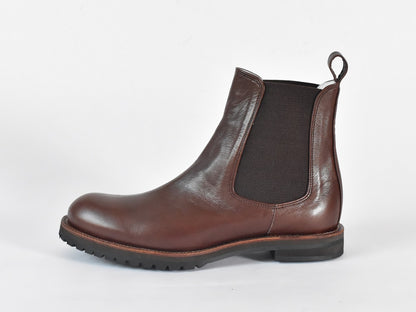 00001　ラウンドトウサイドゴアショートブーツ　AL2517SB　Darkbrown　　木型No.G1913