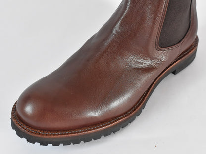 00001　ラウンドトウサイドゴアショートブーツ　AL2517SB　Darkbrown　　木型No.G1913