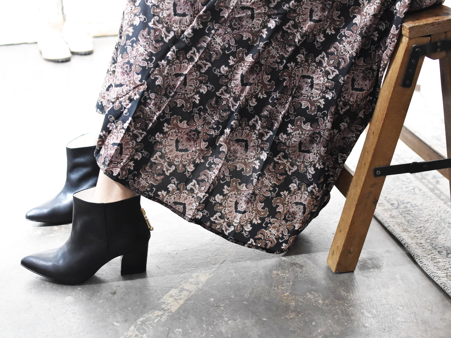 1022  ポインテッドバックジップショートブーツ　AL2331SB　Bronze　　木型No.X1395