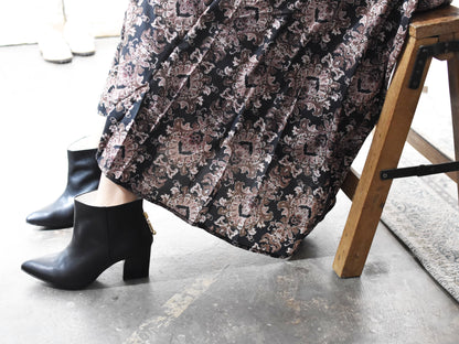 1022  ポインテッドバックジップショートブーツ　AL2331SB　Bronze　　木型No.X1395