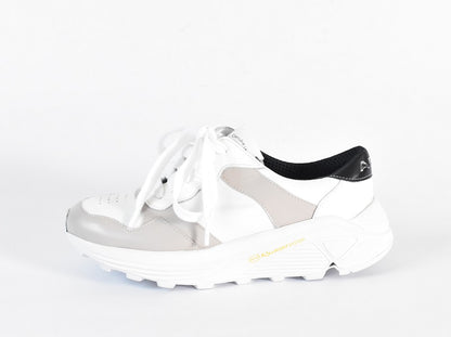 0001　Roundtoe Lace Up High tech LeatherSneakers　AL2500SN  Whitecombi　木型 . C1699