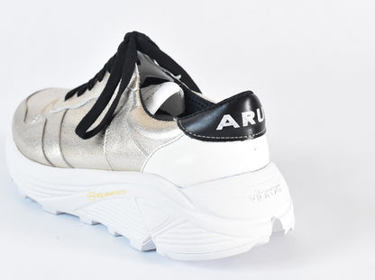 0001　Roundtoe Lace Up Highttech LeatherSneakers　AL2500SN  Goldcombi　木型 . C1699