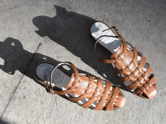 ラウンドトウマスキュリングルカサンダル　AL2505S  Camel　木型.C1813