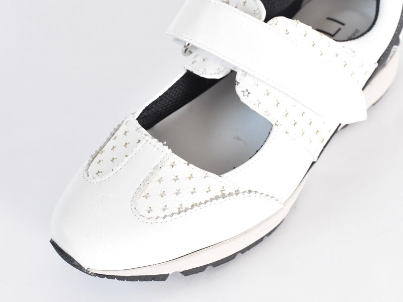 0001　Wingtip One Strap Velcro Sneakers　AL2525SN  Whitecombi　木型 . F1888