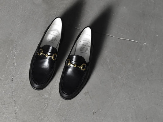 008  ラウンドトウビットローファー (スムース)　AL2103K Black　　木型No.C1813