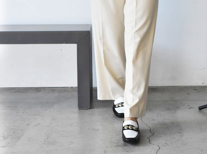 スクエアトウ三連メタルビットモカシンレインシューズ　AL2504K  Black/Beige　木型No.OGA (コピー)