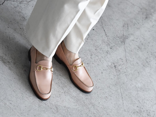 008  ラウンドトウビットローファー (スムース)　AL2103K Beige　　木型No.C1813