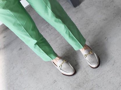 008  ラウンドトウビットローファー (クロコダイル型押しレザー)　AL2103K  Beigecroco　　木型No.C1813