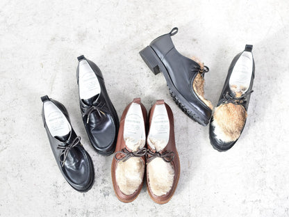 1001 チロリアンシューズ　AL1833K  Black/Rabbit　　木型No.H2546